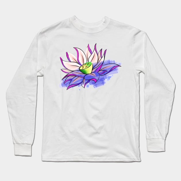 Lotus Long Sleeve T-Shirt by Tom2311Tom